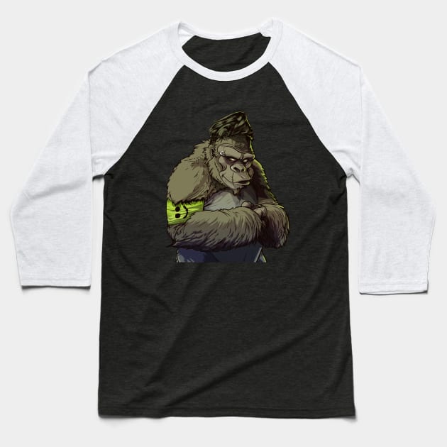 Elvis gorilla Baseball T-Shirt by santaplix 